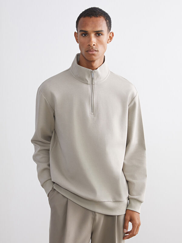 LCW Vision Stand-Up Collar Men's Sweatshirt
