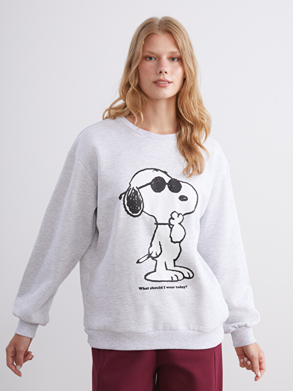 XSIDE Snoopy Printed Oversize Women's Thick Sweatshirt