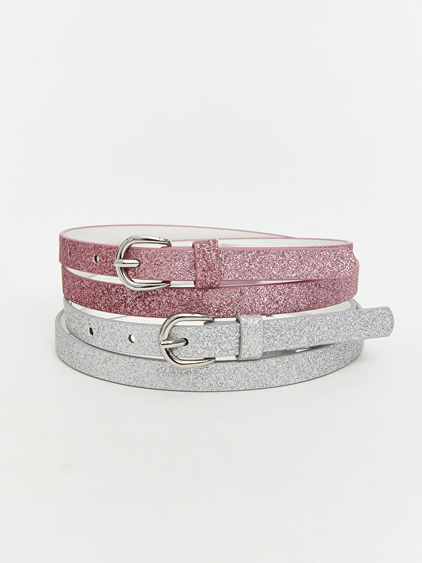 LCW ACCESSORIES გლიტერის გოგონებისთვის ქამარი 2-ცალი