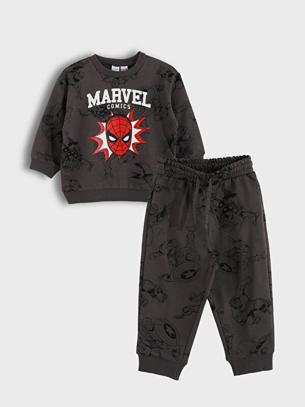 LCW Kids Ensemble de Survêtement pour Bébé Garçons Imprimé Spider-Man à Col Rond