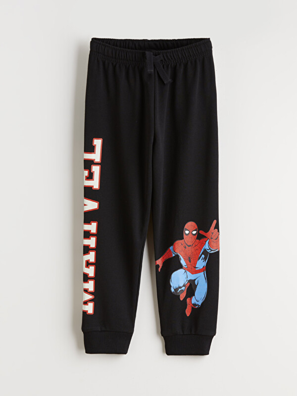 LCW Kids Elasticated Waist Spider-Man Printed Boys' Jogger Sweatpants