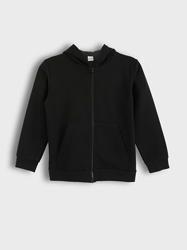 LCW Kids Hooded Boys' Pique Cardigan