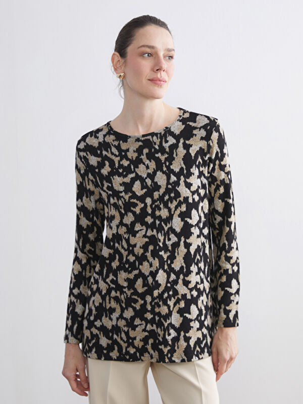 LCW Grace Rundhalsausschnitt Gemusterte Bluse