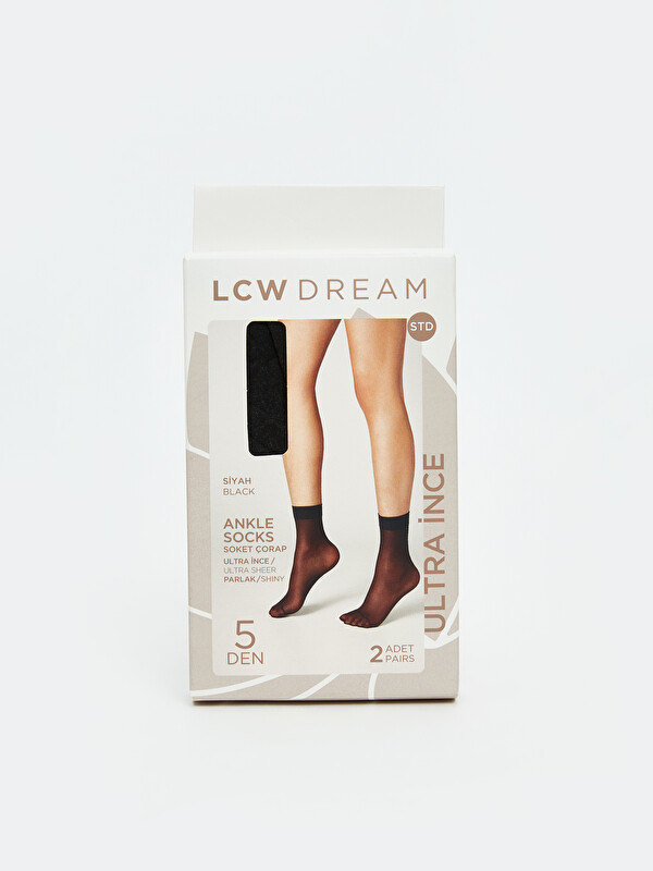 LCW DREAM 5 Denye Ultra İnce Parlak Kadın Soket Çorap 2'li