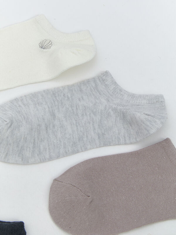 Kadın Düz Sneaker Çorap 5'li - Görsel 3