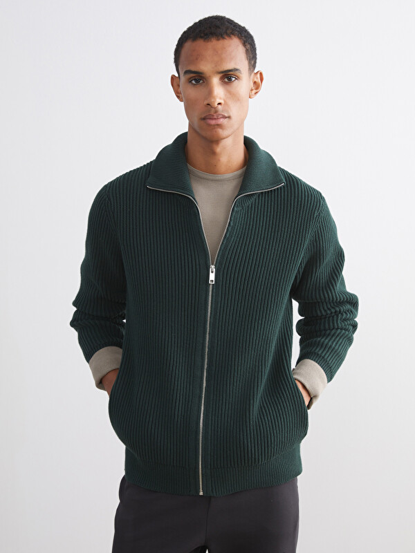 LCW Vision Regular Fit Funnel Neck Men's Knit Cardigan