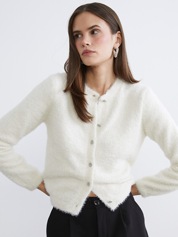 LCW Vision Crew Neck Women's Knitwear Cardigan