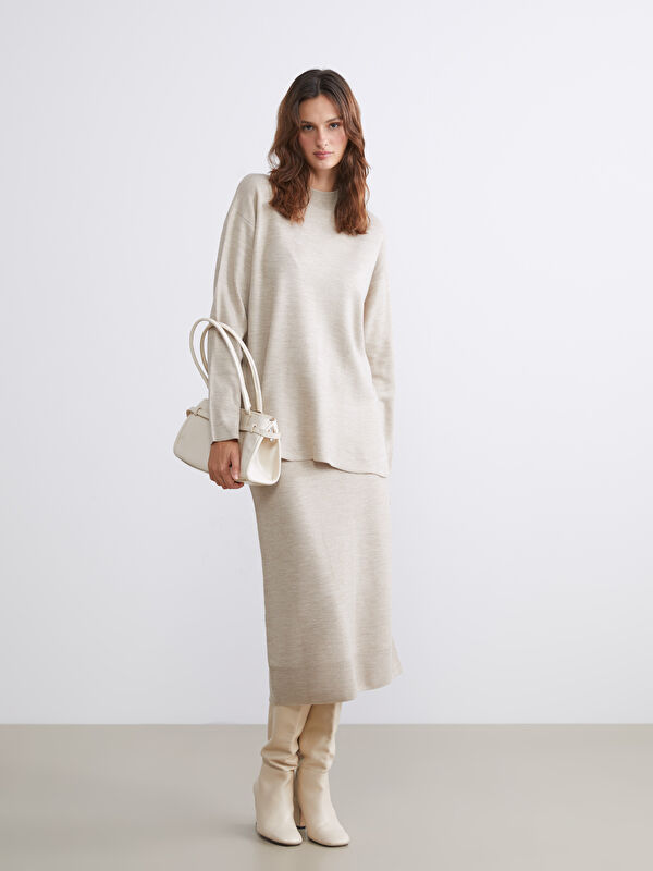 LCW Vision Elastic Waist Knitwear Skirt