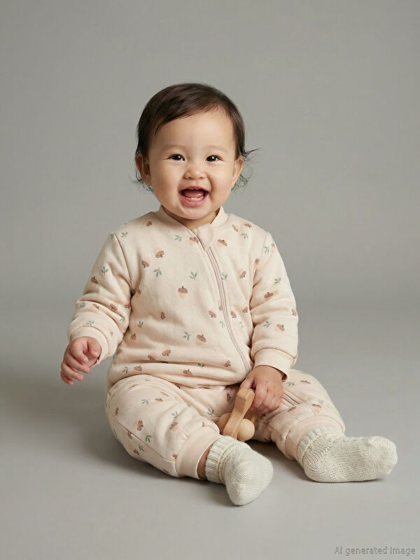 LCW baby كيس نوم للبنات بكم طويل ورقبة دائرية 25 Tog