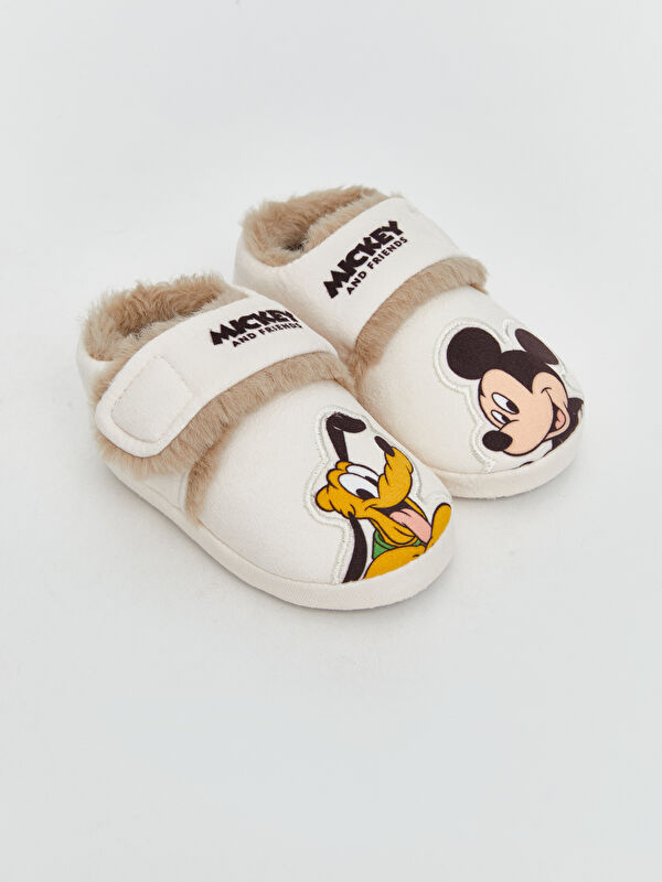 LCW STEPS Сәби ұлдарға арналған minnie mouse принтті жүн үй аяқ киімі