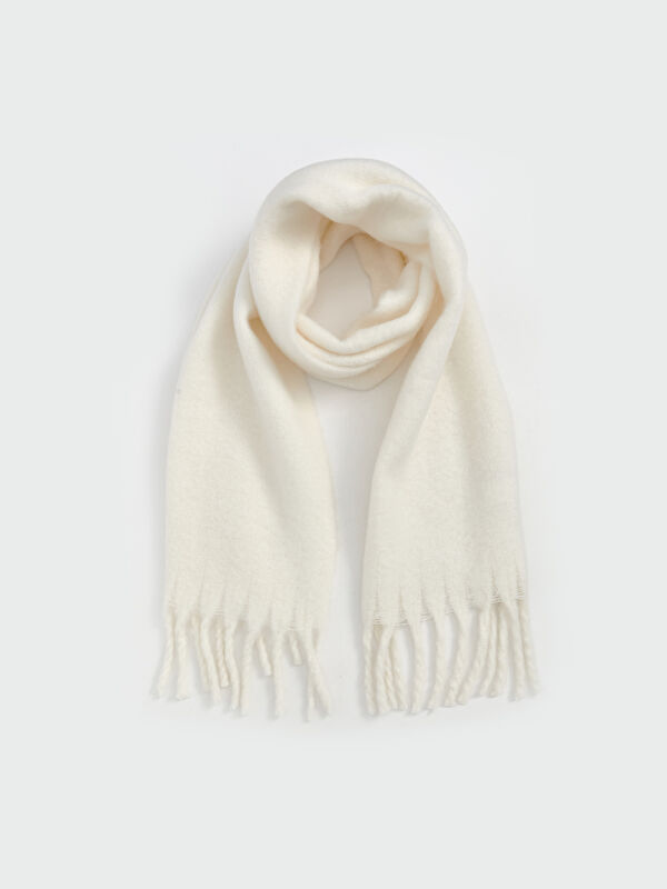 LCW ACCESSORIES Plain Tasseled Women's Scarf