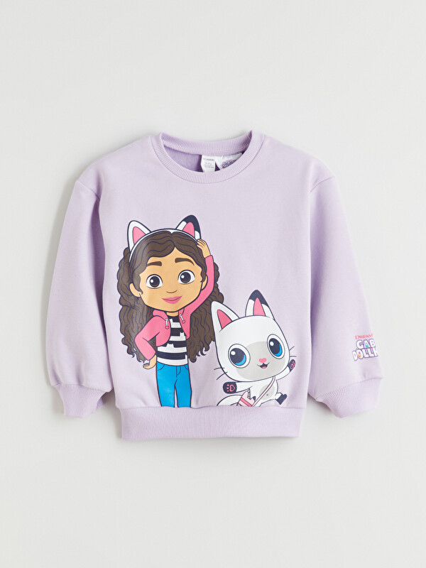 LCW Kids Gabby's Dollhouse Lisanslı Kız Çocuk Sweatshirt