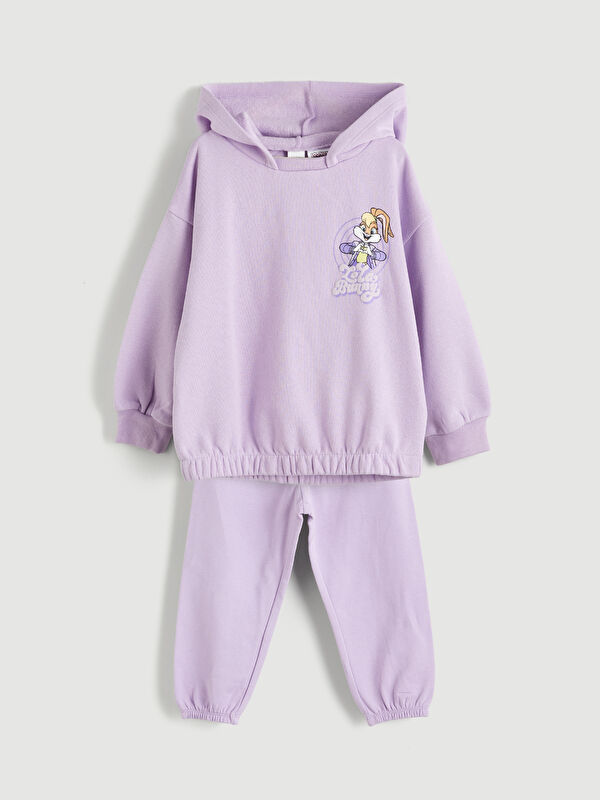 LCW Kids Қыздарға арналған looney tunes принтті спортивтық костюм жинағы