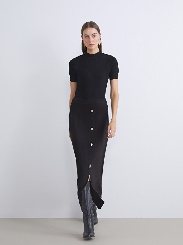LCWAIKIKI Classic Elastic Waist Knitwear Skirt