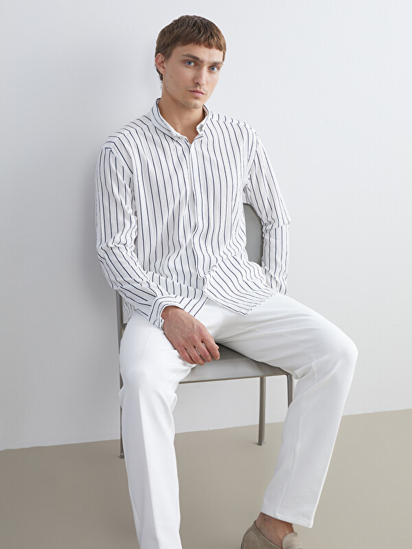 LCW Vision Regular Fit Long Sleeve Striped Men's Shirt