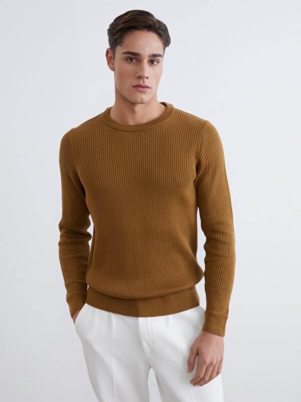 SOUTHBLUE Rundhalsausschnitt Langarm Herren Strickpullover