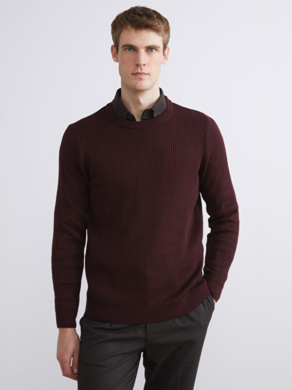 SOUTHBLUE Crew Neck Long Sleeve Men's Tricot Sweater