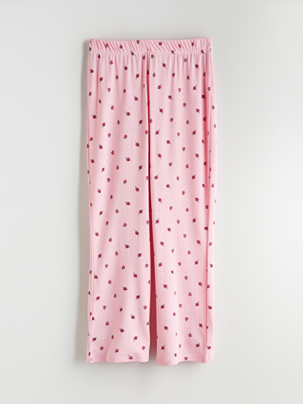 LCW DREAM Beli Lastikli Çiçekli Kadın Pijama Alt