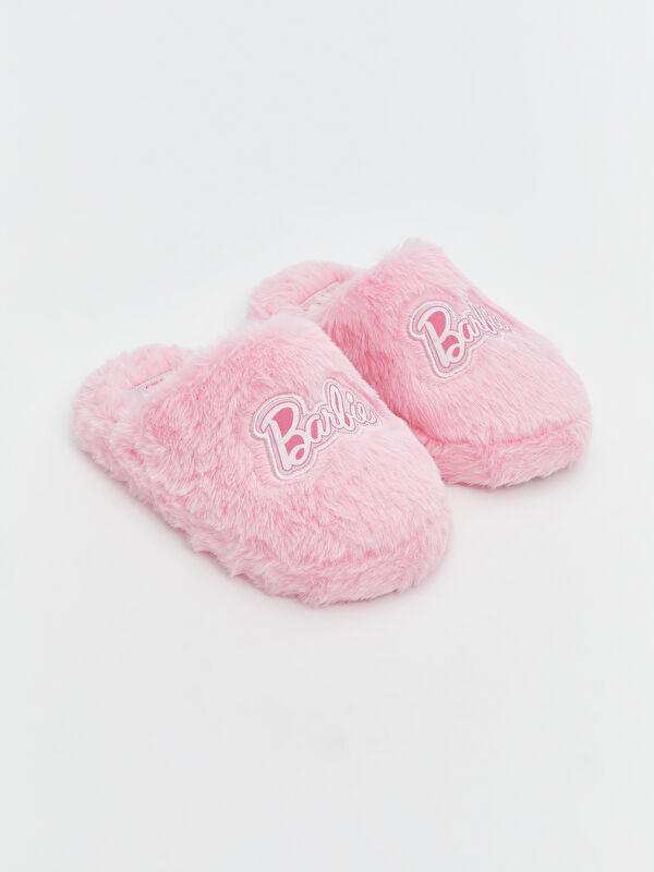 LCW STEPS Домашние тапочки для девочек из плюша с вышивкой Barbie
