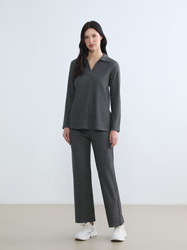 LCW Comfort Elastic Waist Shiny Look Women's Trousers