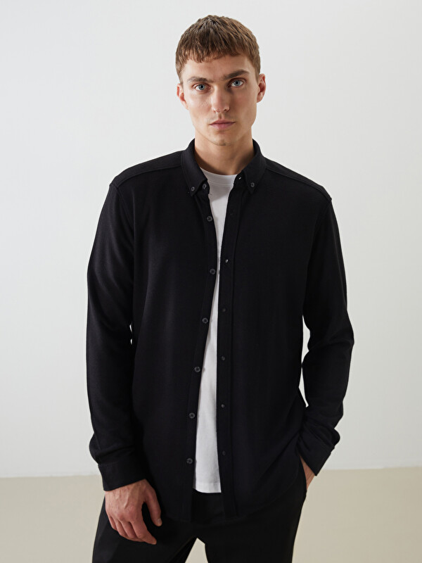 LCW Vision Chemise Pour Hommes Coupe Svelte À Manches Longues