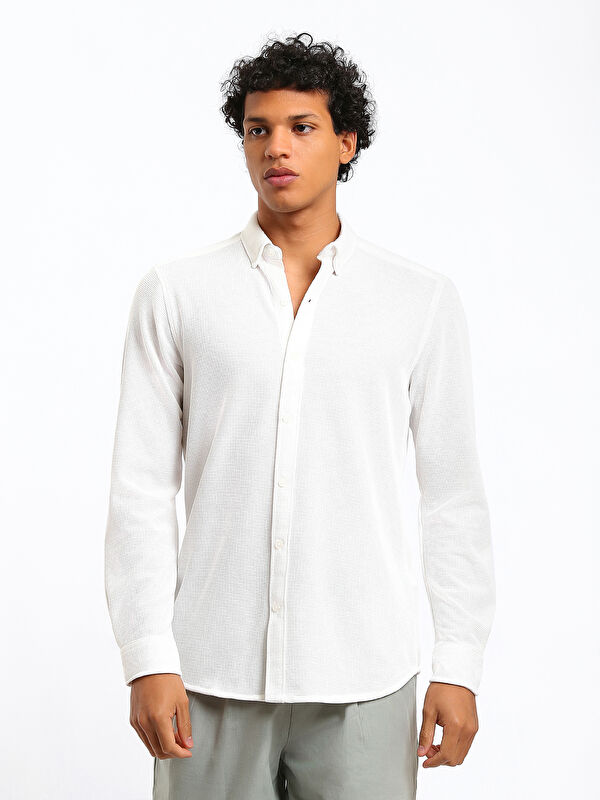 LCW Vision Slim Fit Long Sleeve Men's Shirt