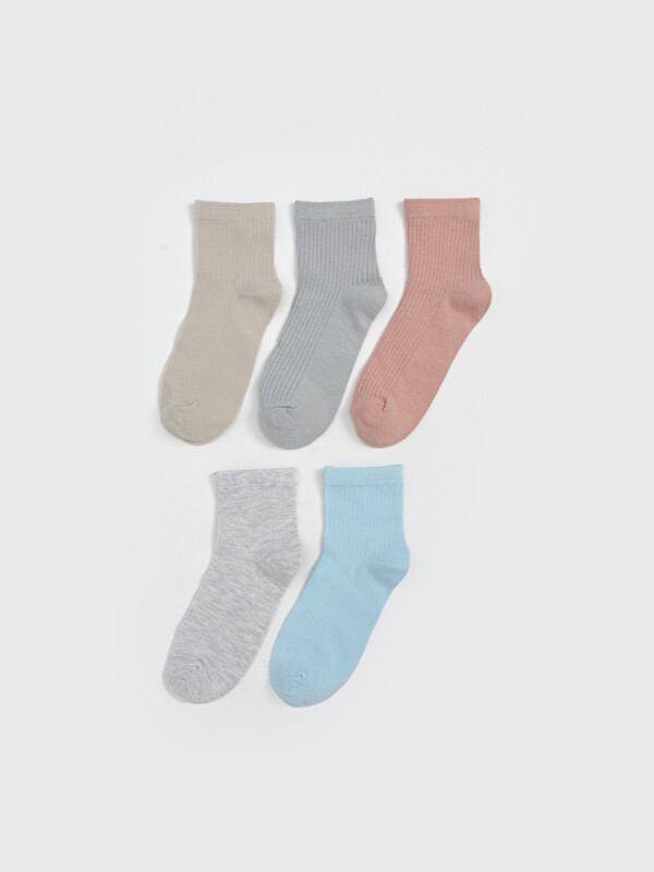 LCW DREAM Women's Plain Ankle Socks 5 Pack