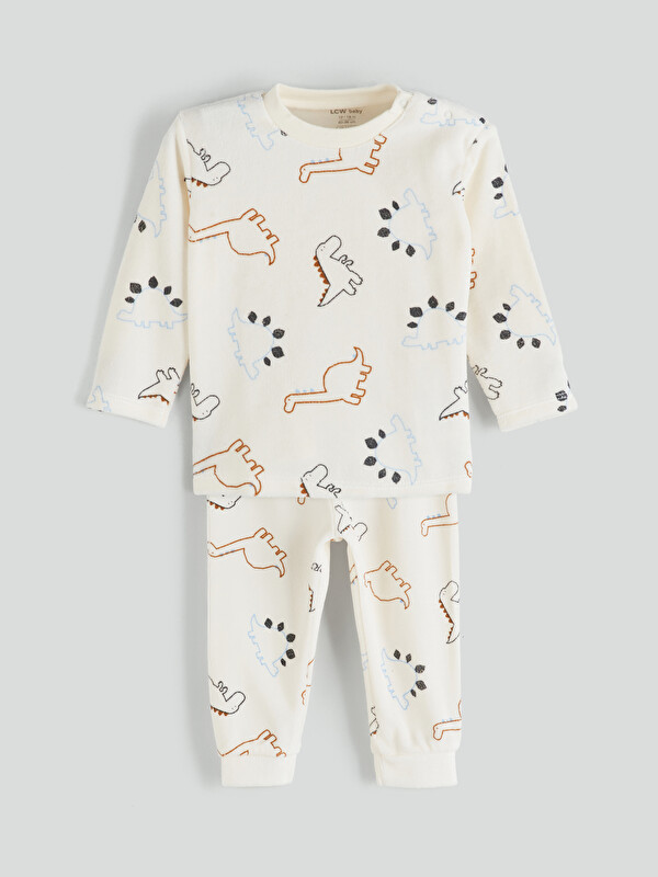 LCW baby Bisiklet Yaka Erkek Bebek Pijama Takımı