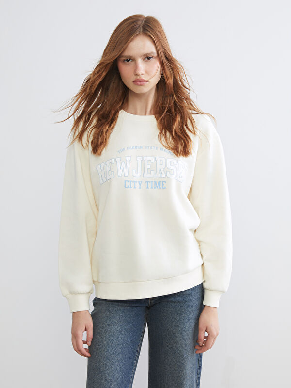 XSIDE New Jersey Printed Oversize Women's Thick Sweatshirt