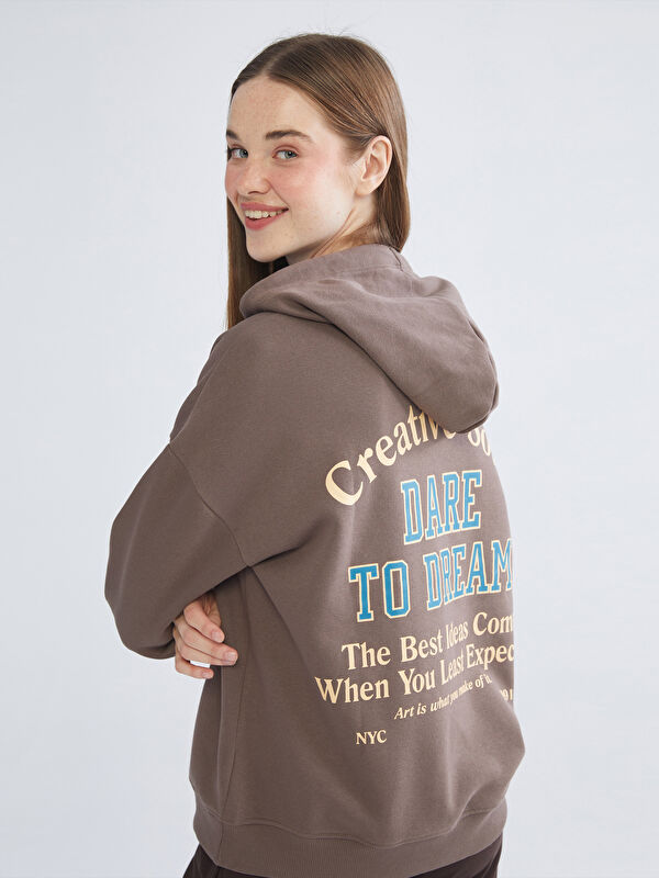 XSIDE Printed Oversize Women's Thick Hoodie