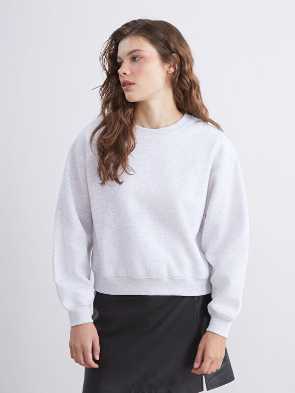 XSIDE Rundhalsausschnitt Damen Dickes Sweatshirt