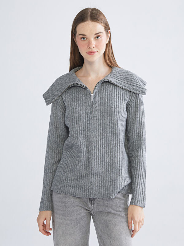 XSIDE Polo Neck Women's Knitwear Sweater