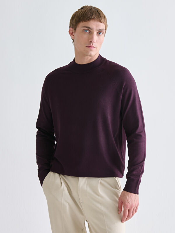LCW Vision Men's Knitwear Sweater with Mock Turtleneck