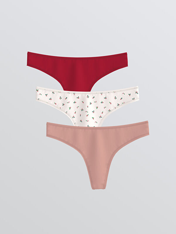 LCW DREAM Printed Thong Knickers 3-Pack
