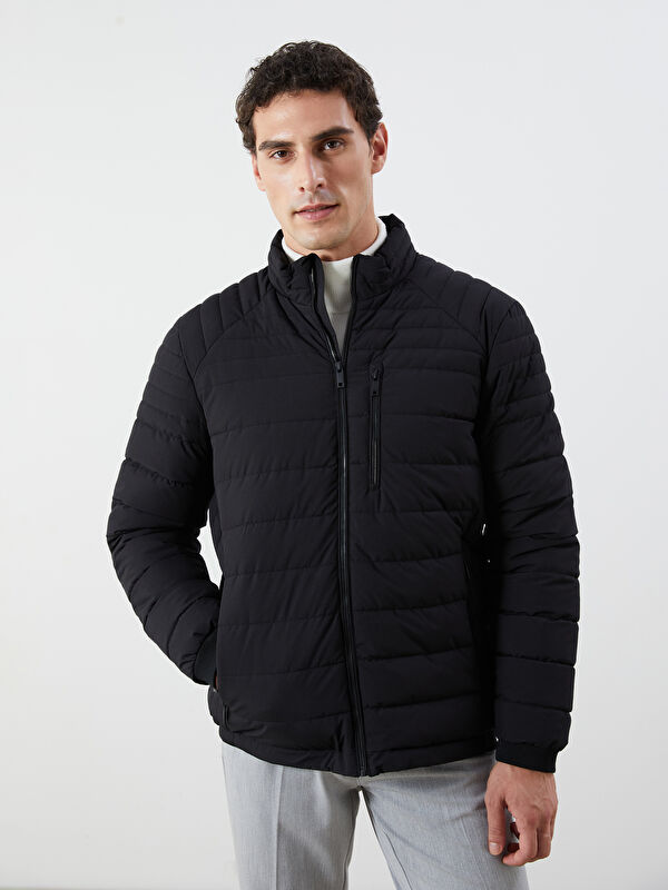 LCWAIKIKI Classic Standard Fit Funnel Neck Men's Puffer Coat