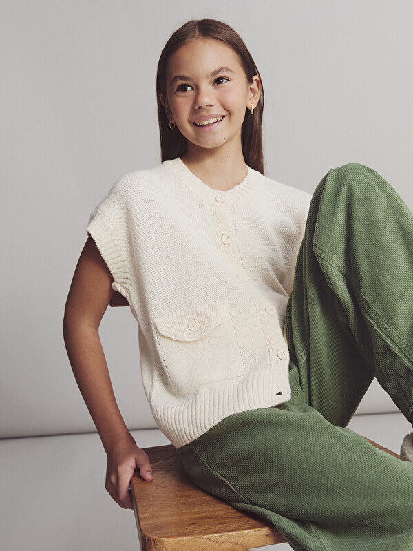 LCW Kids Basic Kız Çocuk Yelek