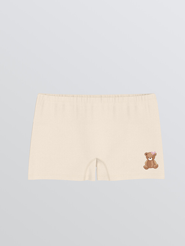 LCW Kids Ayı Baskılı Kız Çocuk Boxer