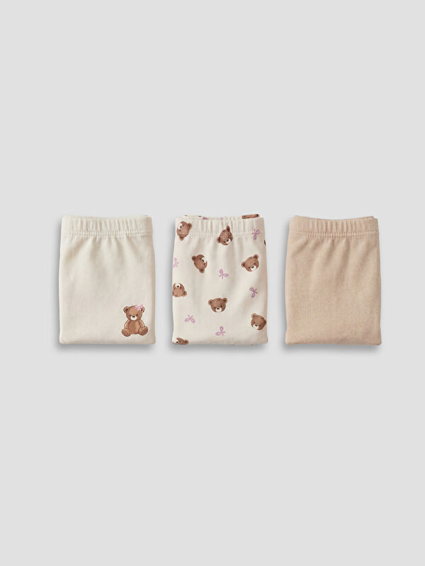 LCW Kids Ayı Teddy Baskılı Kız Çocuk Boxer 3'lü