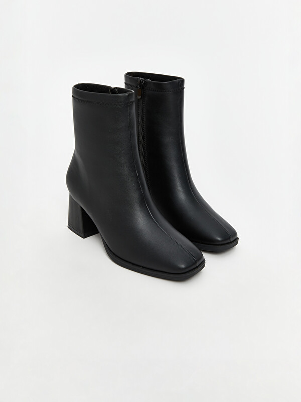 LCW STEPS Bottes à Talon en Similicuir avec Fermeture Éclair pour Femmes
