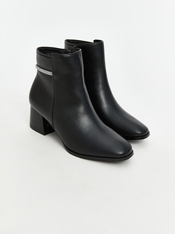 LCW STEPS Faux Leather Women's Heeled Boots