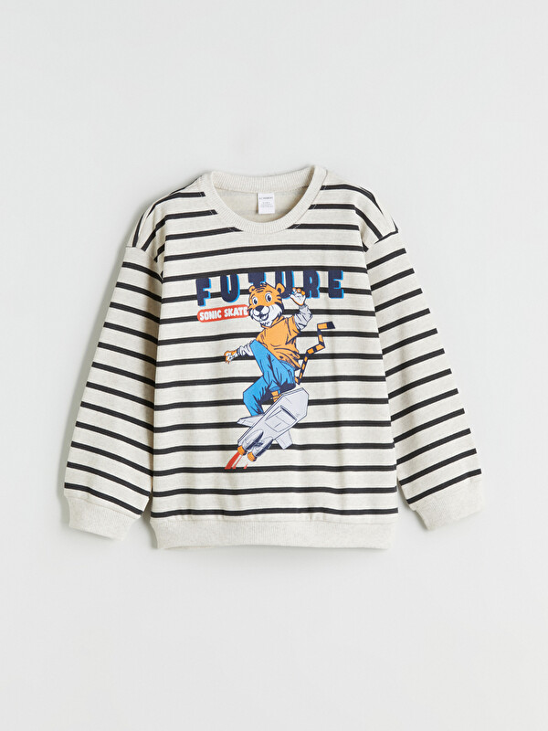 LCW Kids Bisiklet Yaka Erkek Çocuk Sweatshirt