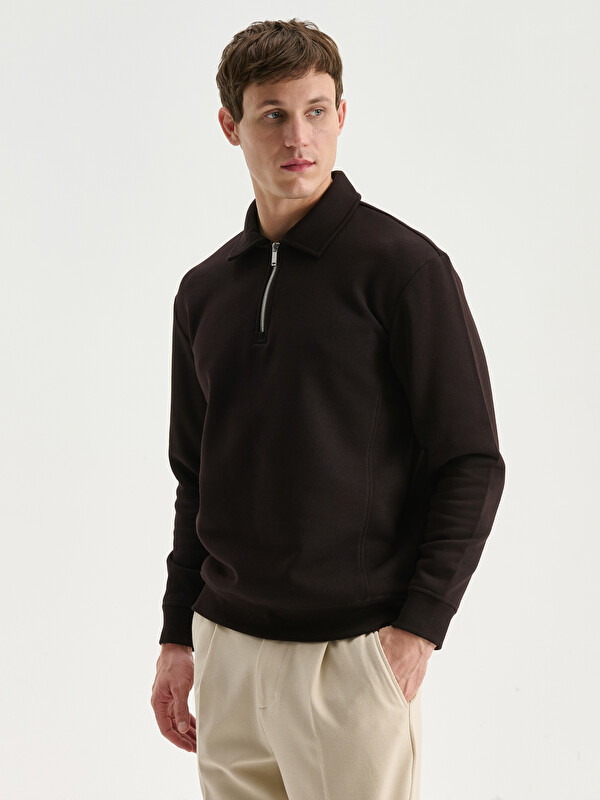 LCW Vision Polo Neck Men's Thick Sweatshirt - W5CD03Z8-ZGY | LC