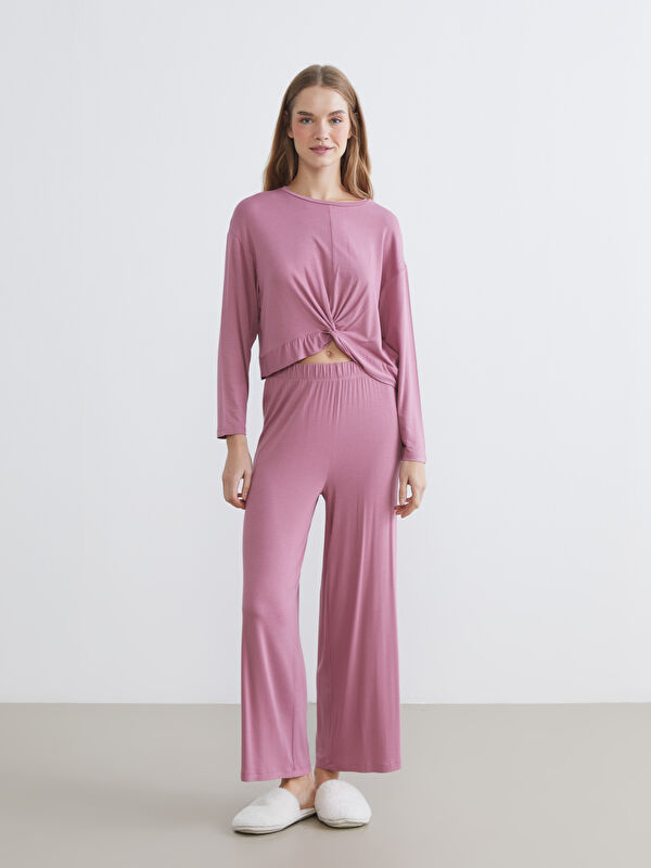 LCW DREAM Bisiklet Yaka Kadın Pijama Takım