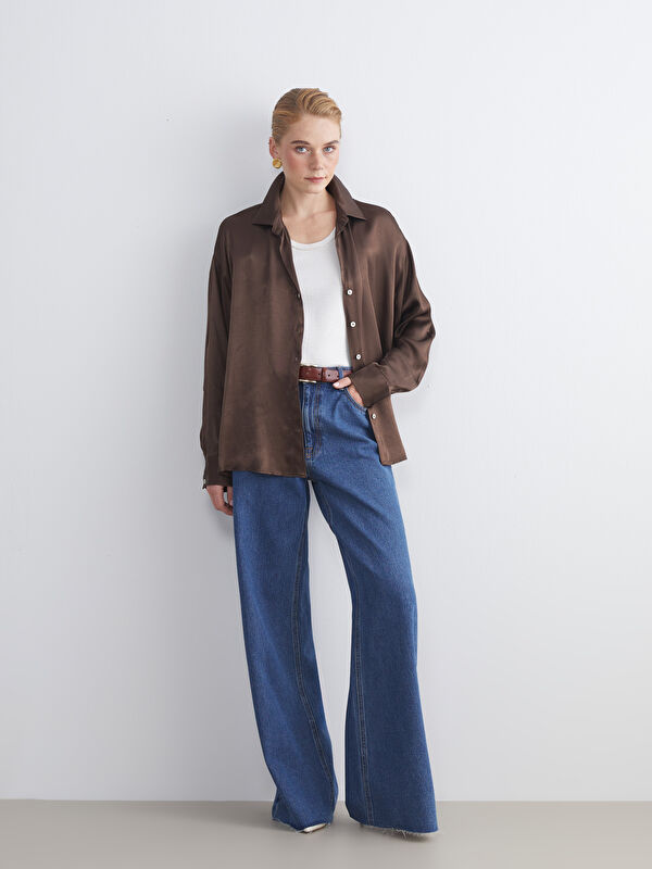 LCW Modest Wideleg Kadın Jean Pantolon
