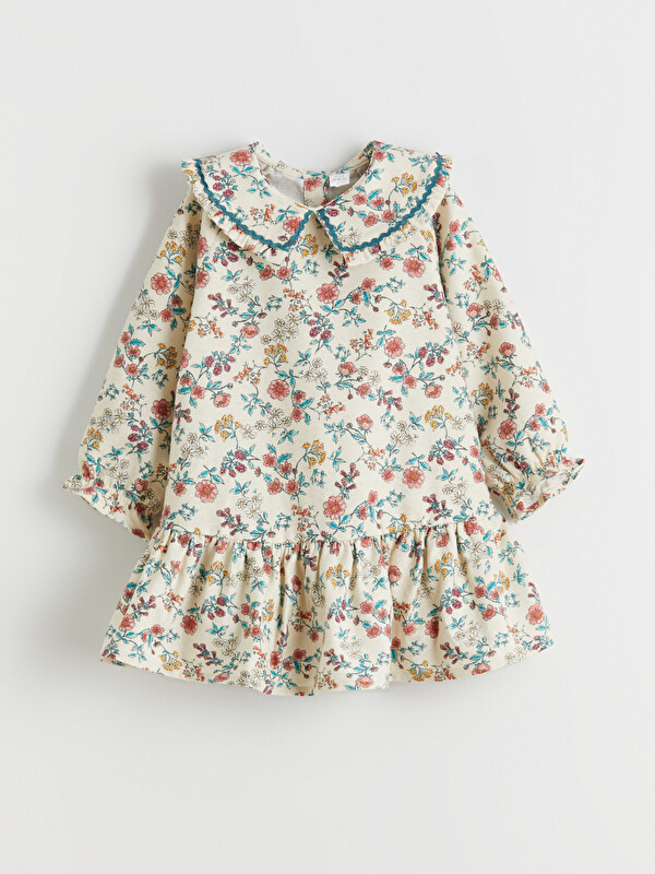 LCW Kids Peter Pan Collar Floral Girls' Dress