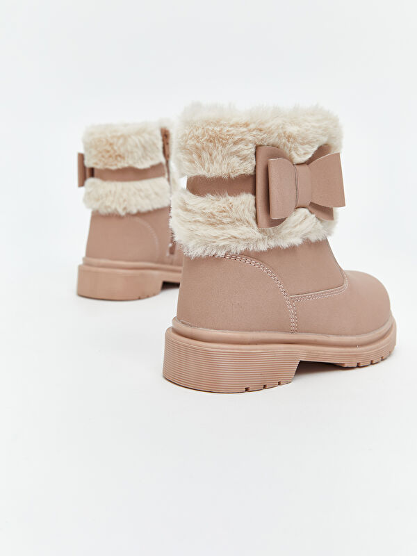 Süet Görünümlü Kız Bebek Bot - Görsel 6