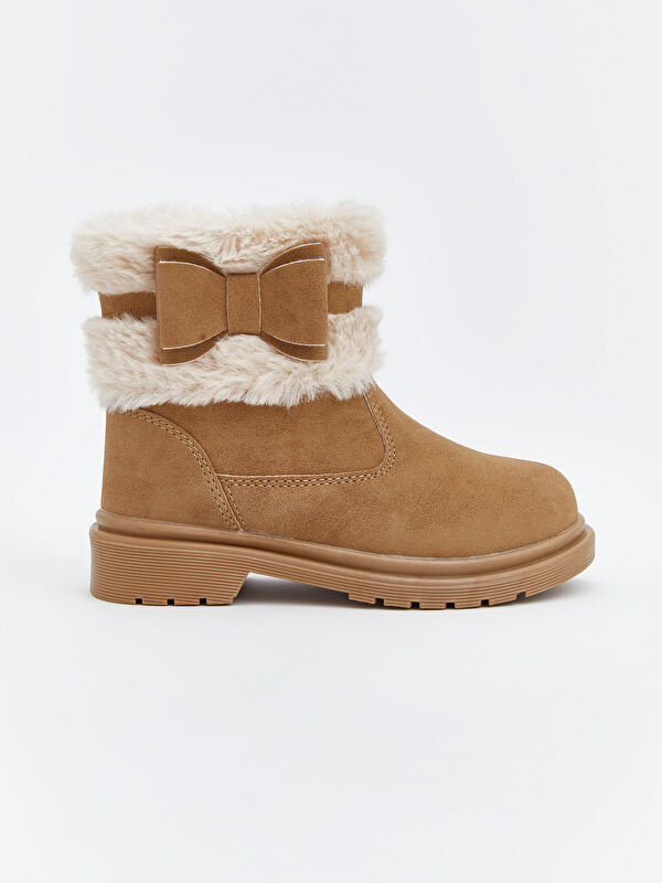 Süet Görünümlü Kız Bebek Bot - Görsel 3