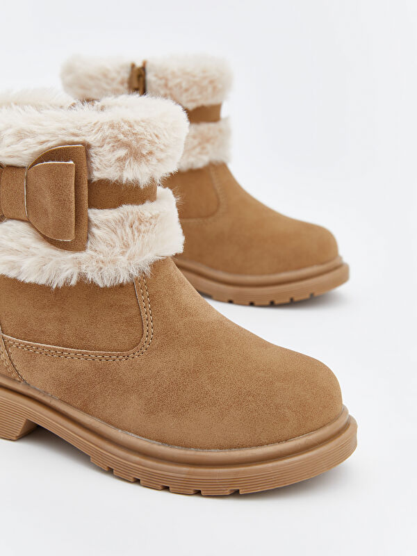 Süet Görünümlü Kız Bebek Bot - Görsel 4