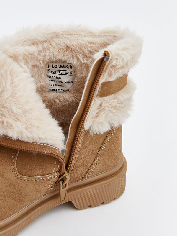 Süet Görünümlü Kız Bebek Bot - Görsel 8