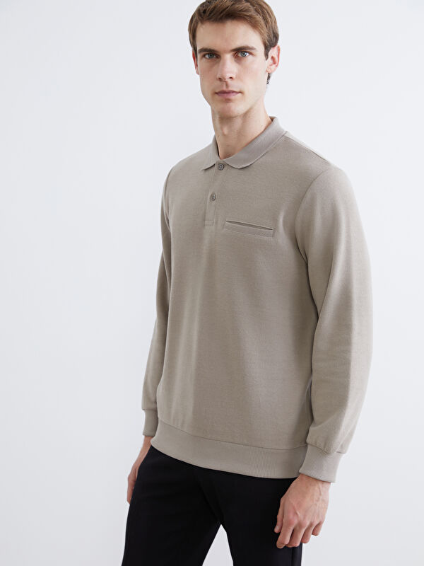 SOUTHBLUE Polo Yaka Erkek Sweatshirt